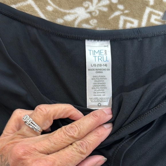 Time and Tru Black Bikini with Adjustable Side Ties - Picture 2 of 8